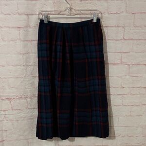 Vintage Pendleton plaid wool skirt